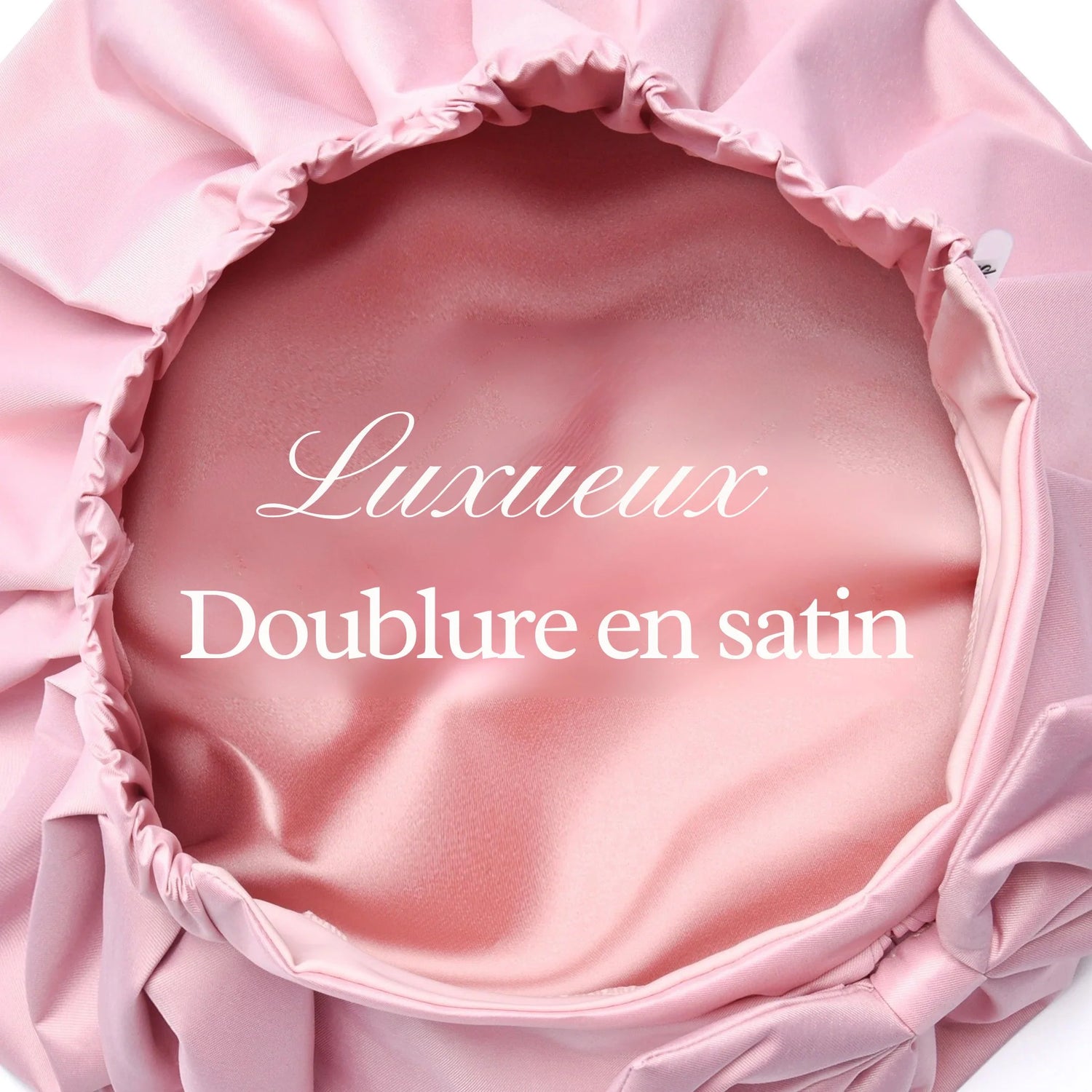 Bonnet de douche avec doublure en soie